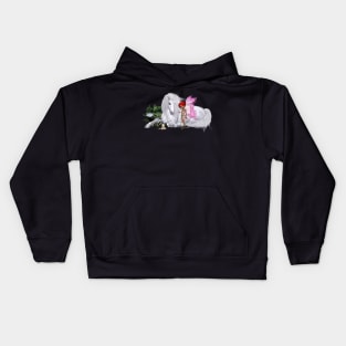 Wonderful unicorn with fairy Kids Hoodie